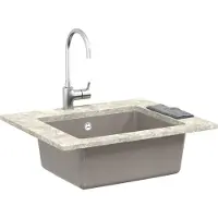 vidaXL "2026 MODERNE" Waschbecken Grau 530 x 460 mm 80% Quarz und 20% Harz - Spülen CC9457210
