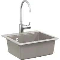 vidaXL Waschbecken Grau 470 x 440 mm Granit