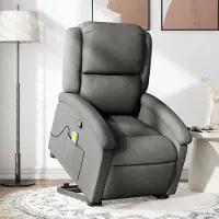 vidaXL 2025 Moderne Massagesessel mit Aufstehhilfe Dunkelgrau Stoff - Fernseh- & Relaxsessel,Design 5562197 2parcel