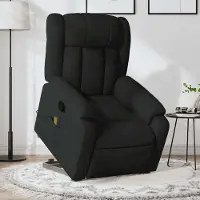 Prolenta Maison Exclusive - Massagesessel mit Aufstehhilfe Schwarz Stoff