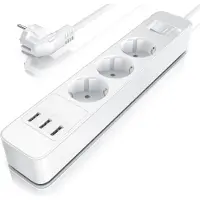 Bearware Steckdosenleiste Mehrfachsteckdose Steckerleiste 3680W, 3-fach