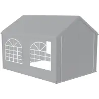 JOIEYOU Pavillon Partyzelt 3x4 m mit Abnehmbaren Seitenwänden Wasserdicht Stabil Winterfest Sonnenschutz Gartenpavillon Party Zelt Gartenzelt, Grau