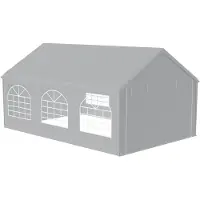 JOIEYOU Pavillon Partyzelt 4x6 m mit Abnehmbaren Seitenwänden Wasserdicht Stabil Winterfest Sonnenschutz Gartenpavillon Party Zelt Gartenzelt, Grau