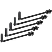 Alberts 5 x Kloben zum Durchschrauben, 290 mm Länge, J-Haken für Pfosten, Tauchlack