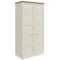 Hom´in Hom`in Drehtürenschrank, Grau, Weiß, Holzwerkstoff, 1 Fächer, 104x209.5x60 cm, Beimöbel erhältlich, in verschiedenen Größen erhältlich, Kinder- & Jugendzimmer, Jugendmöbel, Jugendkleiderschränke