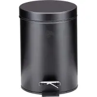 Dirt Devil Treteimer 3 Liter - Abfalleimer - Edelstahl - Schwarz