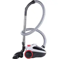 Dirt Devil DD2001 Staubsauger mit Beutel, Leistung: 800 W, HEPA 10-Filter, Beutelkapazität 2 l, Weiß-Rot
