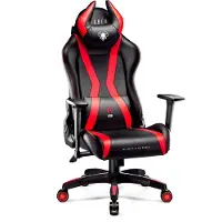 Diablo X-Horn Gaming Stuhl Bürostuhl Schreibtischstuhl 3D Armlehnen Ergonomisch Nacken/-Lendenkissen Kunstleder Wippfunktion, Farbe: Rot, Größe Normal