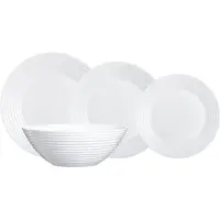 Luminarc Tafelservice Harena Elegant und raffiniert weiß 19-Stück