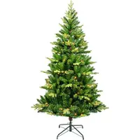 BURI Künstlicher LED Weihnachtsbaum 180cm Christbaum Tannenbaum Weihnachtstanne