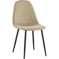 CLP Esszimmerstuhl Napier gepolstert mit Rückenlehne taupe Material Stoff
