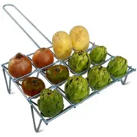 Gourmet Kitchen Edm Grillgemüse Für Den Grill 12 Schlitze Silber Silber One Size