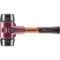 HALDER SIMPLEX Schonhammer Ø 60 mm Gummi schwarz kurzer Stiel mit Tempergussgehäuse