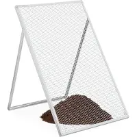 Relaxdays Durchwurfsieb, HxB: 100 x 60 cm, verzinktes Gartensieb, Streckmetall 15 x 30 mm, Kompostsieb, Stahl, silber