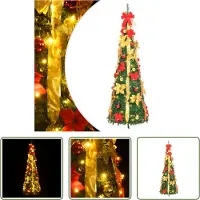 The Living Store Pop-Up-Weihnachtsbaum Künstlich 150 LEDs Grün 180 cm
