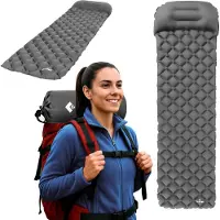 Outtec Isomatte, Luftmatratze, Schlafmatte - 195x55x5 cm - Wasserdicht, Ultraleicht Aufblasbare Matratze - Luftbett für Camping - Schnelles Aufpumpen