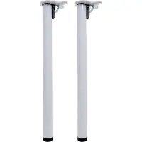 Mendler 2er-Set Tischbein MCW-H34, für Schreibtisch Esstischfuß Tischgestell, klappbar 72cm weiß