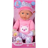 Simba 105140002 - Laura Nachtlicht, Weichkörperpuppe mit Licht und Melodie