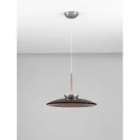 Nova Luce LED Pendelleuchte Esti dimmbar 21W warmweiss 3000K Dunkelbraun Nickel matt Glas Aluminium Ø50cm 9088128