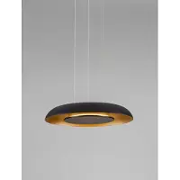 Nova Luce LED Pendelleuchte Epos dimmbar 24W CCT warm-/neutralweiss 2700/3000/4000K Schwarz Gold Aluminium Ø40cm 9345712