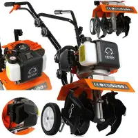 Demon Benzin Bodenfräse Gartenhacke 51,7ccm Kultivator Motorhacke Gartenfräse Bodenhacke Benzinmotorhacke Arbeitsbreite 30 cm