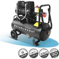 Stahlwerk Kompressor mit 30 L Tank (ST-310 Pro) – ölfrei & leise, 8 bar, Silent-Druckluftkompressor mit Brushless-Motoren, 1,97 PS, 1,45 kW, 250 l/min