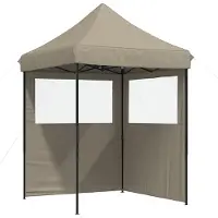 vidaXL Partyzelt 200 x 200 x 306 cm Taupe Oxford-Stoff