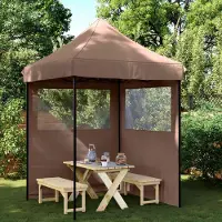 vidaXL "Neues Produkt" Party-Zelt - CLORIS - Pavillon - Braun 200x200x306 cm Oxford-Stoff - Pavillons & Partyzelte V2755