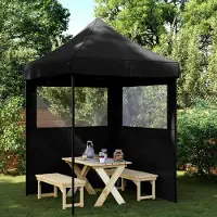 vidaXL "Neues Produkt" Party-Zelt - CLORIS - Pavillon - Schwarz 200x200x306 cm Oxford-Stoff - Pavillons & Partyzelte V2756