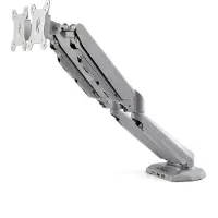 StarTech.com .com Doppel Monitorarm mit Schreibtischmontage und integriertem USB-Durchgang mit zwei Anschlüssen, Klemme, 16 kg, 38,1 cm (15"), 81,3 cm (32"), 100 x 100 mm, Silber