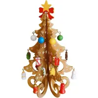 Mc star Weihnachtsdeko Mini Weihnachtsbaum Tischdeko Kleiner Weihnachtsbaum Tisch Deko Holz Weihnachtsschmuck Tischplatte Weihnachtsbaum