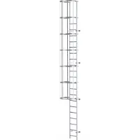 Drabest | Evakuierungsleiter Aluminium - 4-6 M - 150 Kg - Modular - Schutzkorb - 20 Stufen