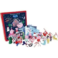 Jemini Adventskalender Peppa Pig, 36 Teile, 36 x 39,5 cm, 7 Plüschfiguren, 11 Weihnachtsdekorationen