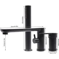 StarTech.com Badewannenarmatur - Mischbatterie mit Handbrause - Kupfer - 360° Schwenkauslauf - Schlauch 60–80 cm - Schwarz