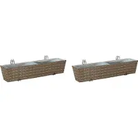 Syfax Balkon 2 pcs 80 x 17 x 17 cm Metall