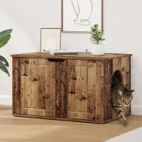 vidaXL Cloris DesignMöbel Katzenhaus Altholz 85 x 55 x 53,5 cm Holzwerkstoff - Kratzbäume DE698435