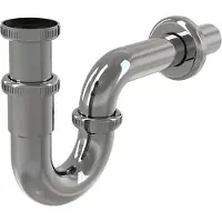 Alcadrain Röhrengeruchverschluss „U“ für die Waschbecken DN32 mit einer Überwurfmutter 5/4", Metall