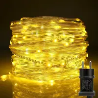 ROSNEK 100m 800 LED Lichterkette 8 Lichtmodi Wasserdicht Innen Party Garten Deko Weihnachtsbeleuchtung, Warmweiß