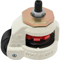 StarTech.com Werkbank Nivellierrollen - GD-60S - Set 4-teilig - Drehbar 360° - Höhenverstellbar & Einziehbar - Tragkraft 500 kg Set, 250 kg/Rolle - Nylon & Stahl - Schwarz