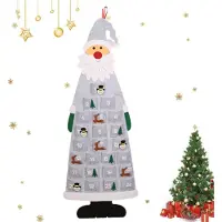 Mc star Adventskalender zum Befüllen Kinder, Stoff-Adventskalender, Weihnachtskalender selbst Befüllen Santa, Adventskalender Taschen