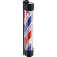 StarTech.com LED Wandlampe Friseursalon - Zylinder Drehlicht Barberpole - 20W 90 cm - 15000K kaltweiß - EU Stecker - Blau