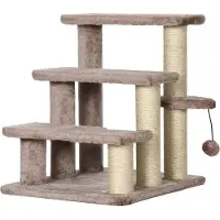 Fortuna Lai Kratzbaum, Haustiertreppe, 3 Stufen, Spielball, bis 5 kg, 45x40x48cm, Braun