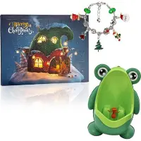 Mormark 2er Pack Weihnachts-Adventskalender Armbänder Set + Stehender Kinderurinal für Töpfchentraining - ADVENTMIMIPEE