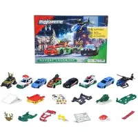 Majorette Adventskalender , 24 Überraschungen, 8 Exklusive Die Cast Fahrzeuge, Zubehör, Aufkleber, Wiederverwendbare Verpackung, Ab 5 Jahren