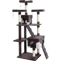 AGA Kratzbaum für Katzen 170 cm Braun-Weiß