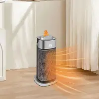 StarTech.com Elektrischer Heizlüfter - 2000 W PTC Elektroheizer für Innenräume - Tragbar - Timer - Integrierter Luftbefeuchter - Silber
