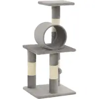 Syfax Katzen-Kratzbaum Sisal 65 cm Grau