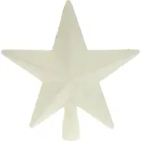 Spetebo Weihnachtsbaum Spitze 19 cm - Farbe: Weiß