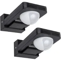 Macleans 2x PIR Bewegungsmelder Infrarot IP65 max 2000W schwarz MCE243 B