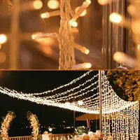 Jiubiaz LED lichterkette Lichtervorhang Deko Vorhanglichtermit 300 LED 8 Lichtmodi USB Lichterkette Beleuchtung für Weihnachten-IP44 Warmweiß